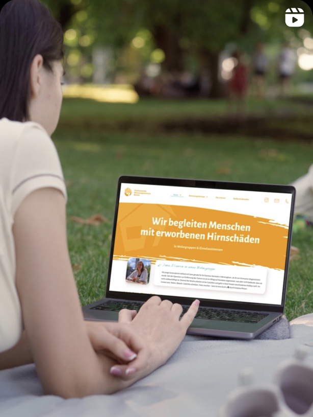 Animation des Websitedesigns von WG Bartels neuer Website für Instagram