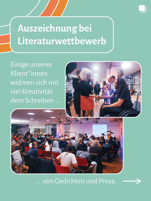 Klient bekam Auszeichnung bei Literaturwettbewerb